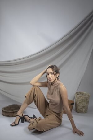 Pantalon Barrel Rory Gilmore Beige 3