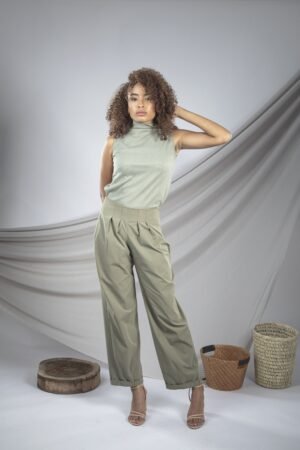 Pantalon Barrel Rory Gilmore Vert 3-min